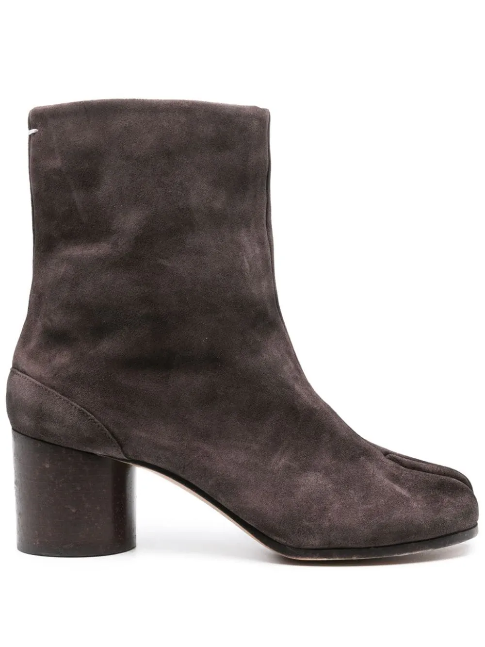 60mm Vintage Leather Tabi Boot - Dark Brown