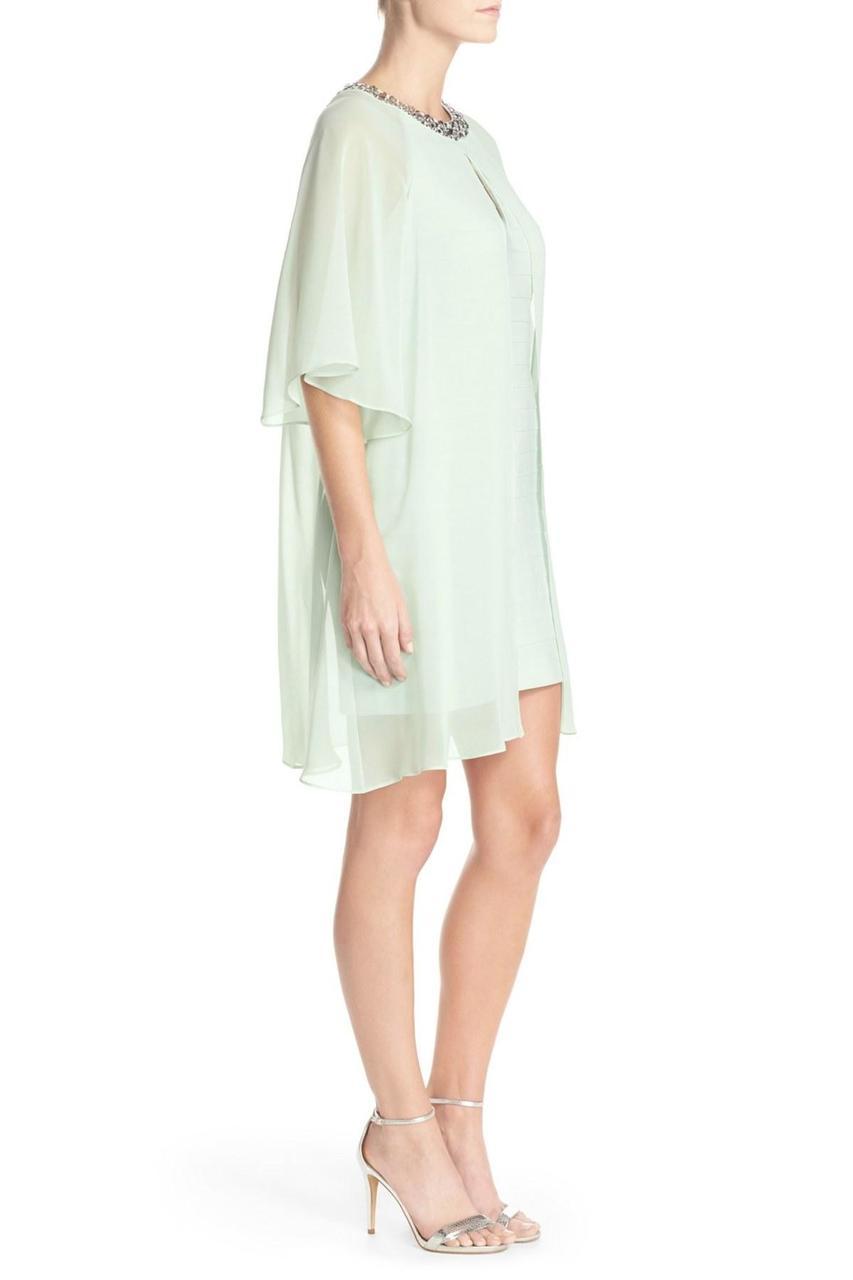 Adrianna Papell - Chiffon Overlay Tent Dress 12261960