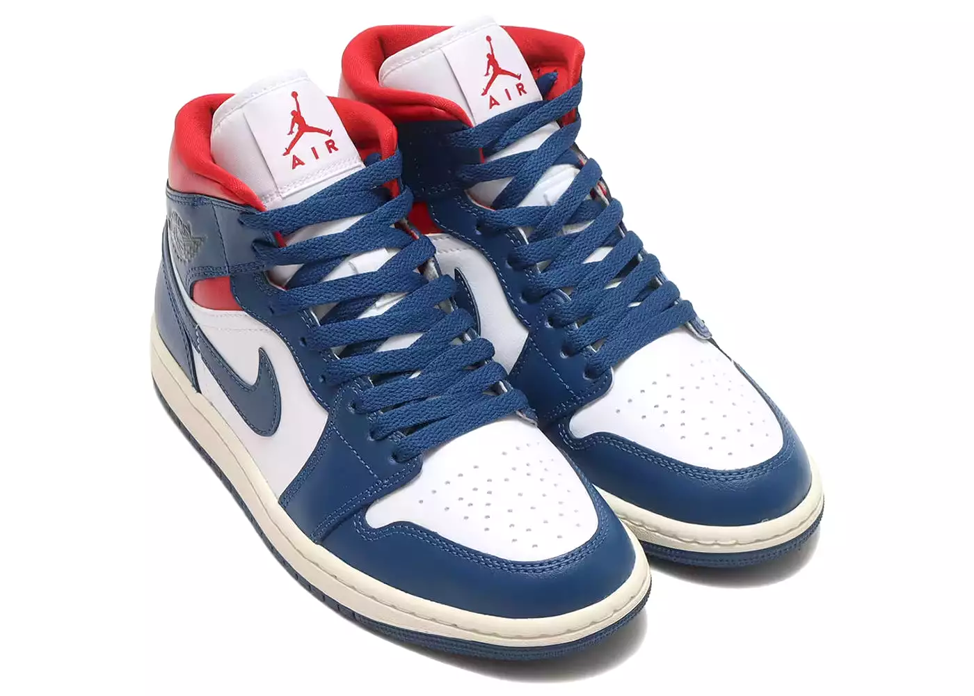 Air Jordan 1 Mid French Blue Gym Red (Women's)