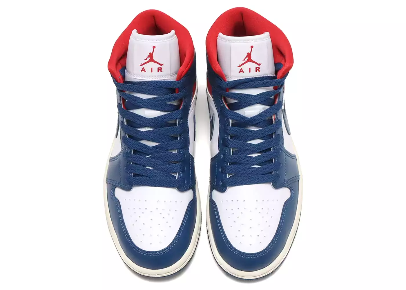 Air Jordan 1 Mid French Blue Gym Red (Women's)