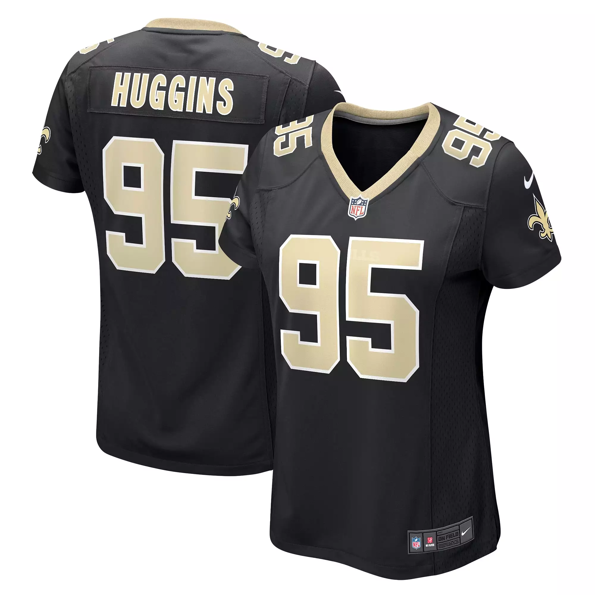 Albert Huggins New Orleans Saints Nike Women's Player Game Jersey - Black