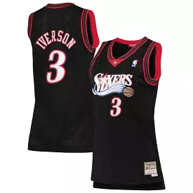 Allen Iverson Philadelphia 76ers Mitchell & Ness Women's 2000-01 Hardwood Classics Swingman Jersey - Black