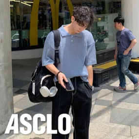 ASCLO  |Casual Style Unisex Street Style Short Sleeves Office Style