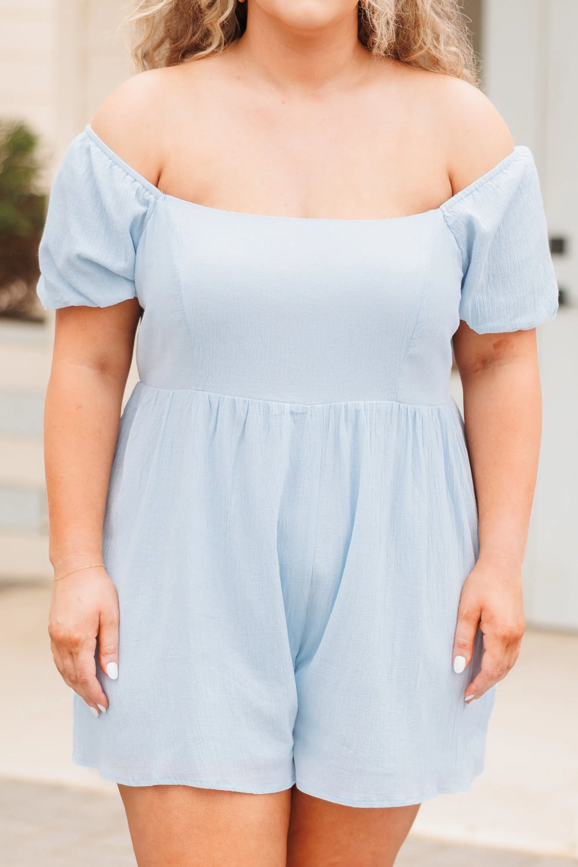 Beautiful Days Ahead Romper, Chambray