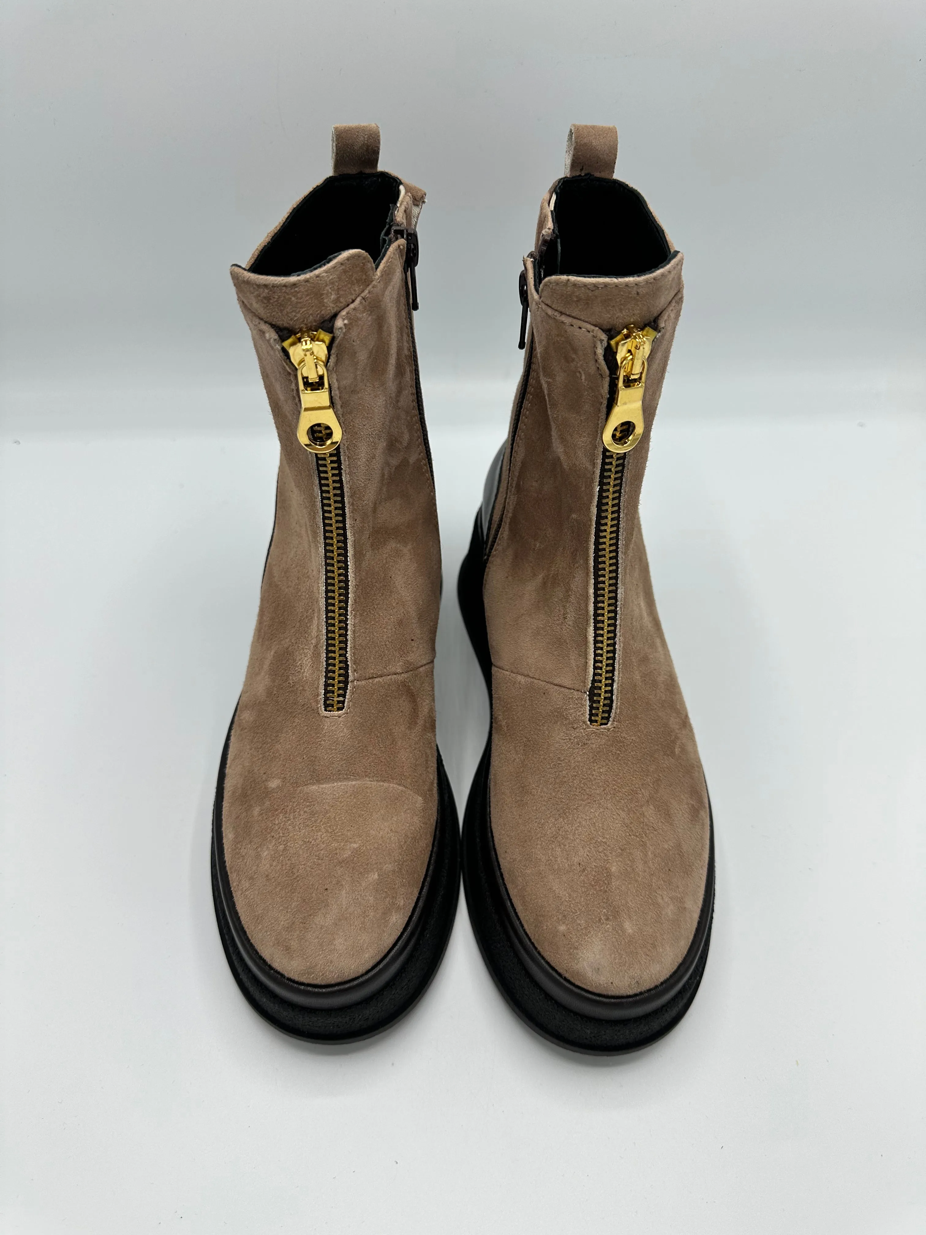 BEIGE SUEDE ZIP BOOT - MARCO MOREO