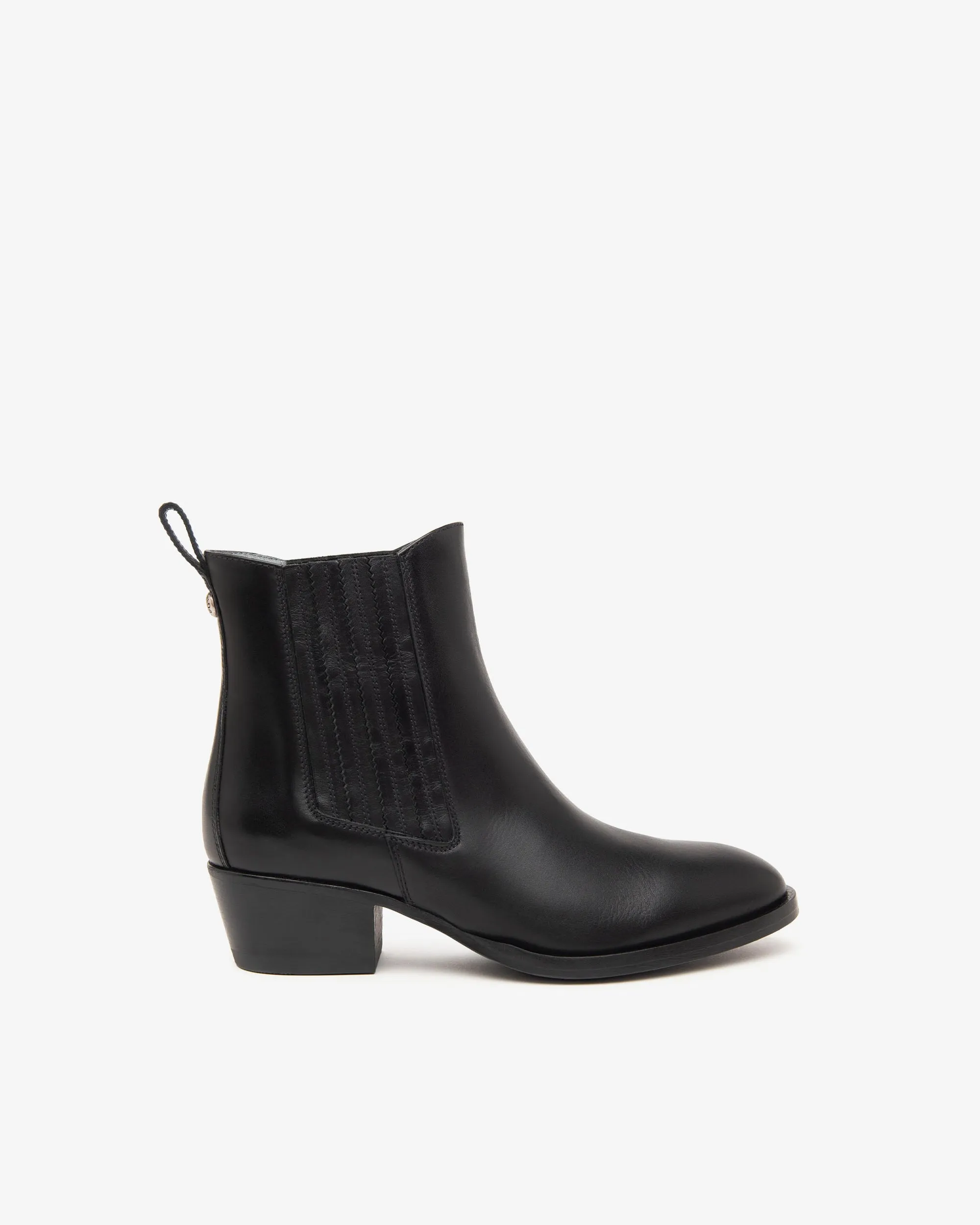 BLACK LOW-HEELED ANKLE BOOT - NEROGIARDINI