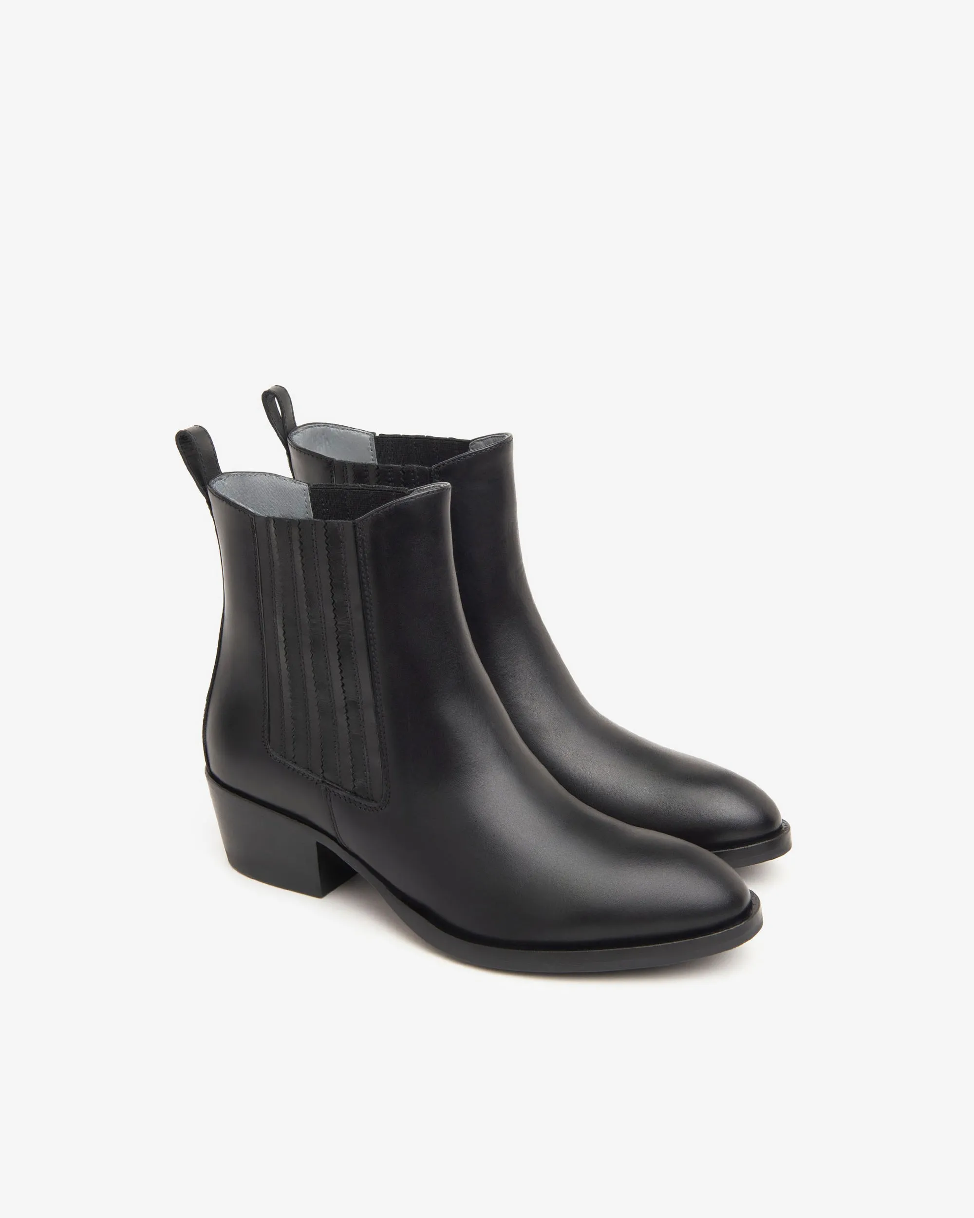 BLACK LOW-HEELED ANKLE BOOT - NEROGIARDINI