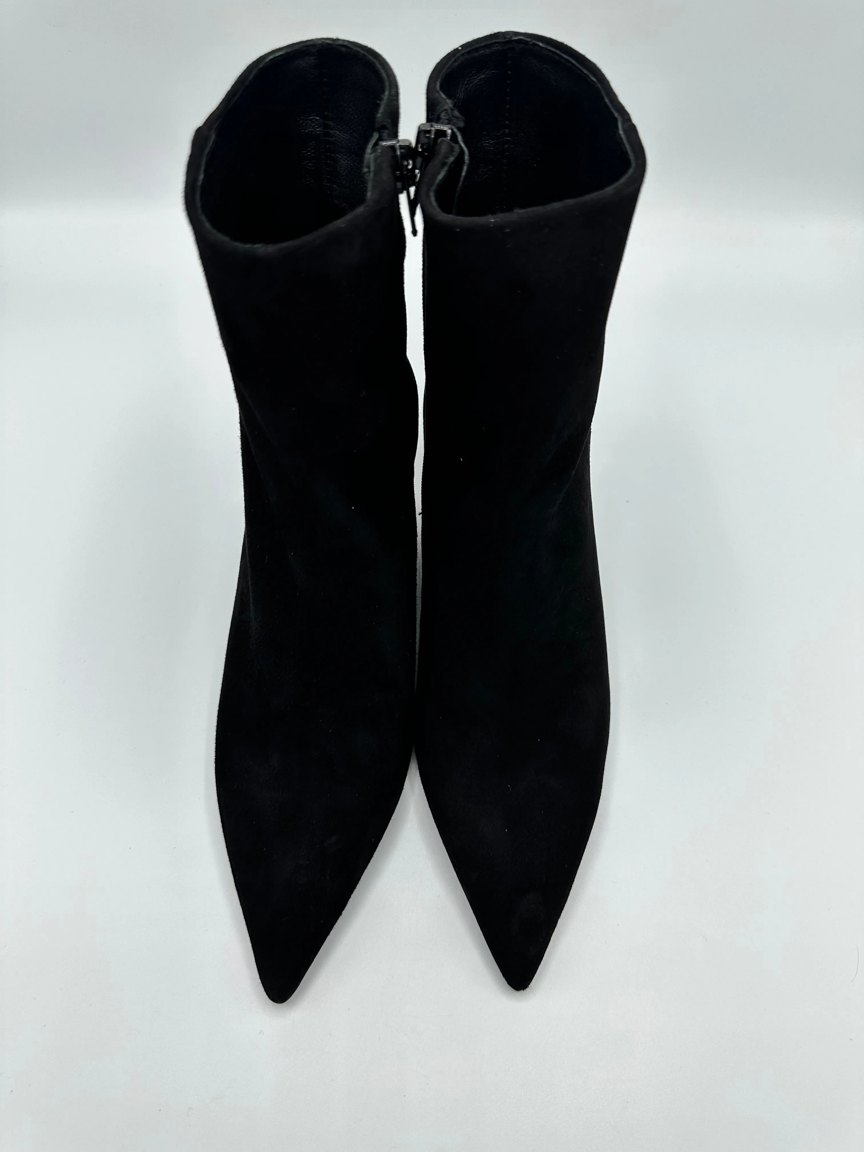 BLACK SUEDE ANKLE BOOT WEDGE - MARIAN