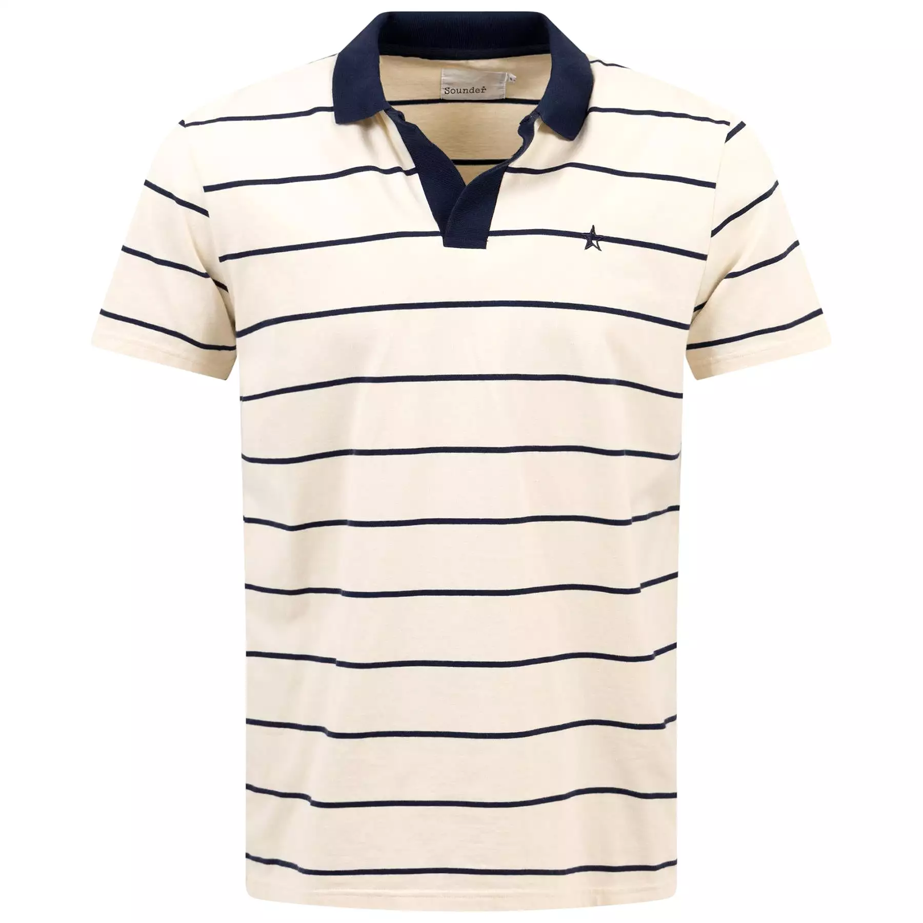 Capri Collar Cotton Jersey Stripe Polo Natural - SS24