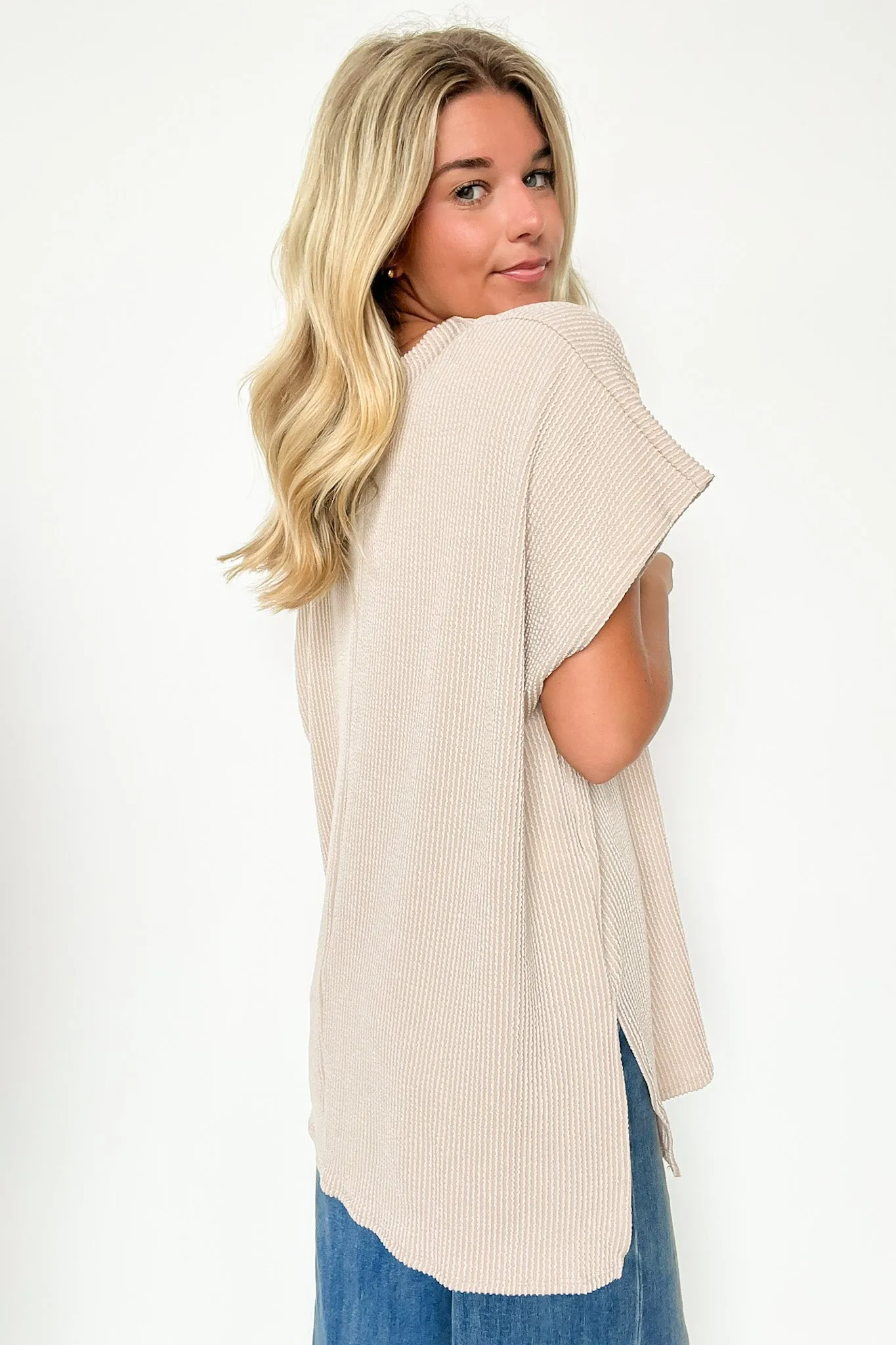 Casual Favorite Short Sleeve Side Slit Tunic Top - BACK IN STOCK