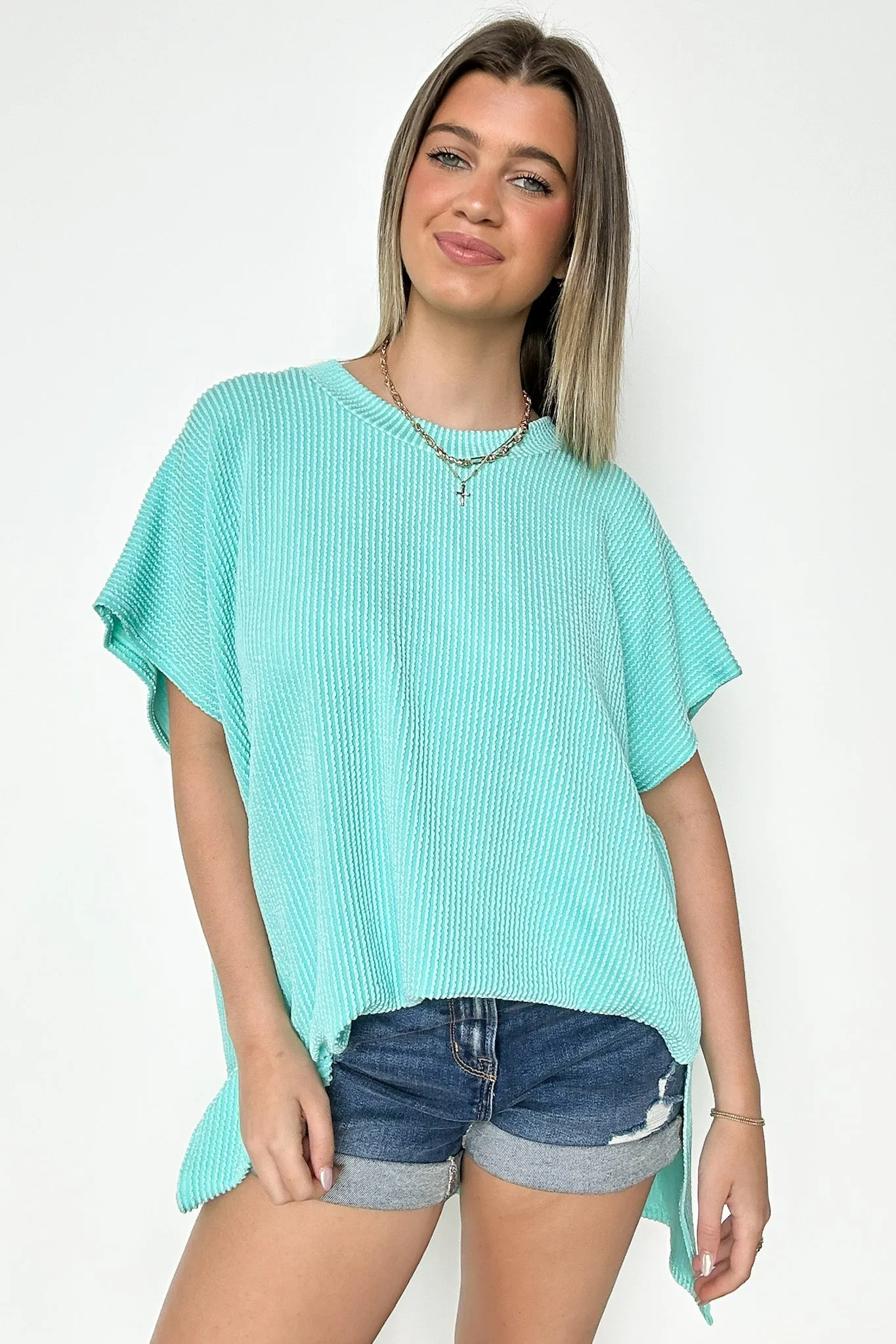 Casual Favorite Short Sleeve Side Slit Tunic Top - BACK IN STOCK