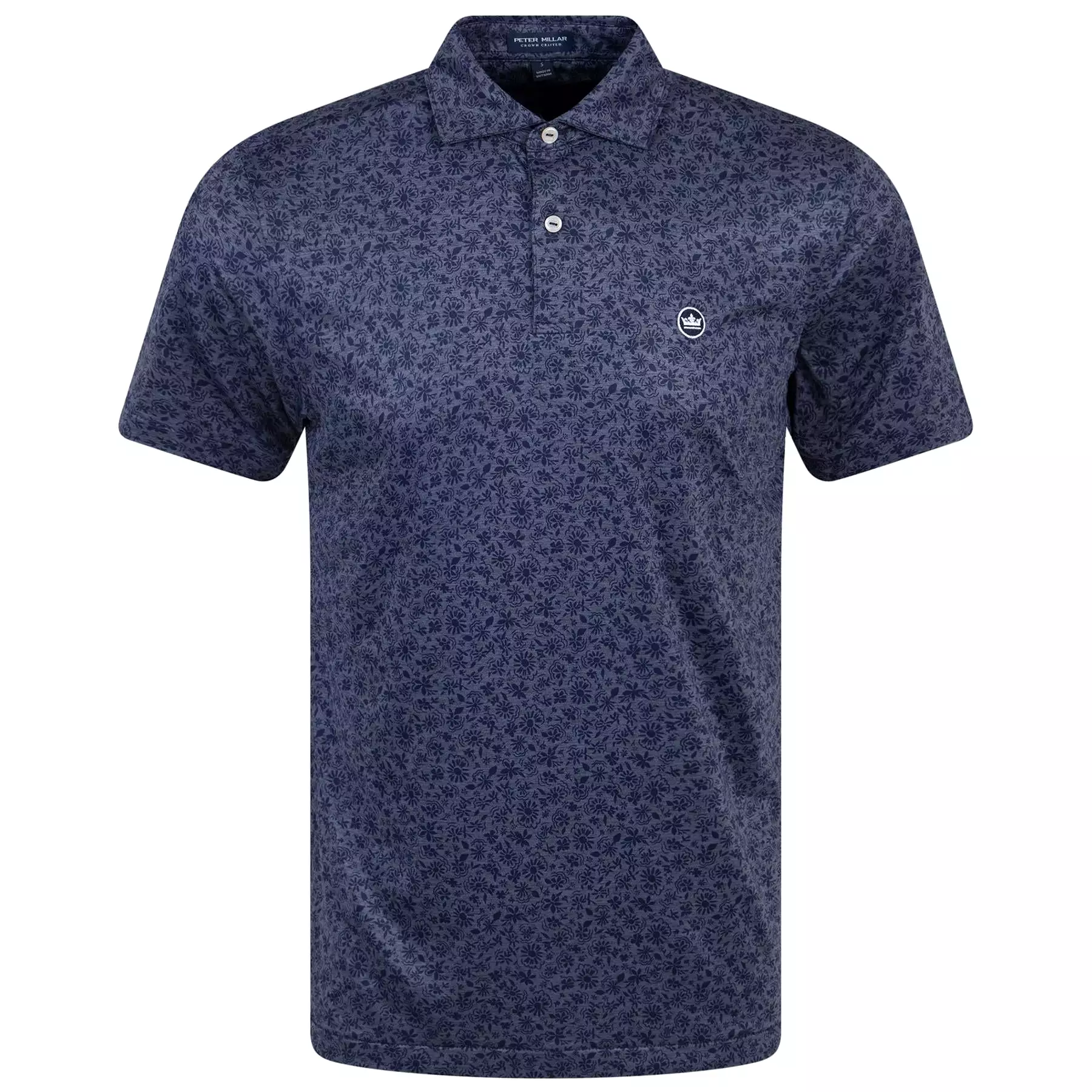 Cayucos Floral Performance Jersey Polo Navy - AW23