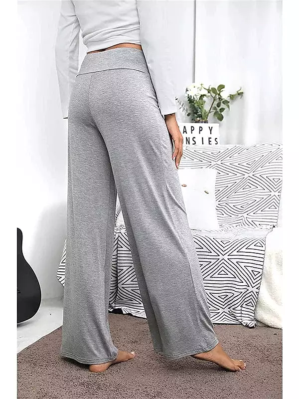 Comfortable Cotton Lounge Pants for Women in Elegant Black and Wine