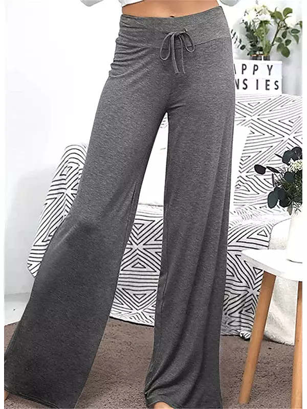 Comfortable Cotton Lounge Pants for Women in Elegant Black and Wine