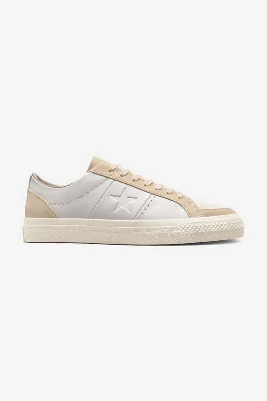 Converse leather sneakers One Star Pro beige color