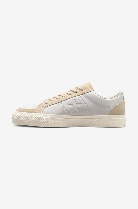 Converse leather sneakers One Star Pro beige color