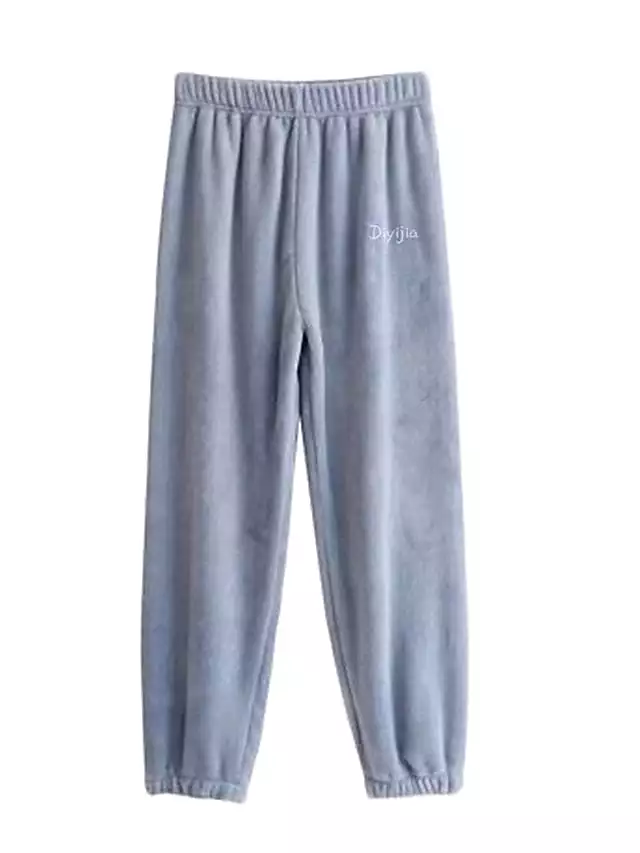 Cozy Winter Women's Black and White Coral Fleece Pajama Pants