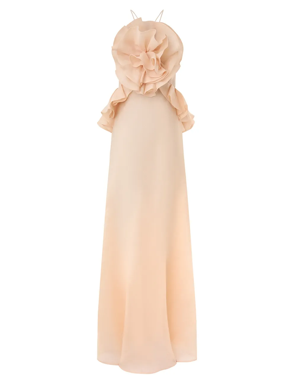 Crush Ruffle Halter Maxi Dress