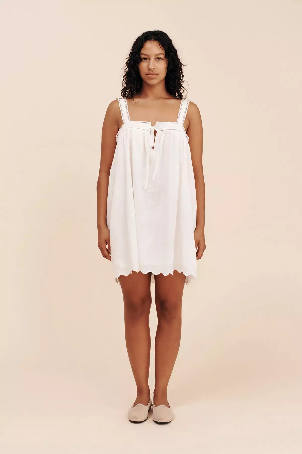 DAHLIA MINI DRESS - VINTAGE WHITE