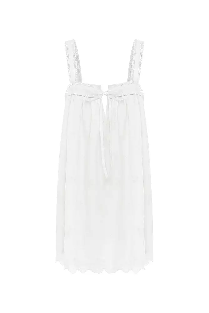 DAHLIA MINI DRESS - VINTAGE WHITE