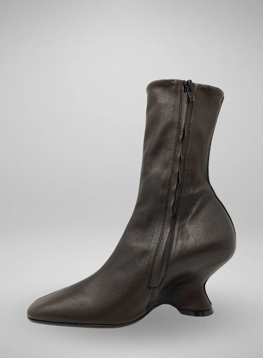 DRIES VAN NOTEN | Leather Wedge Ankle Boot