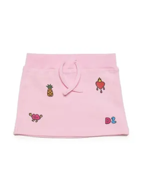 Dsquared2 Skirt Patches Logo Pink