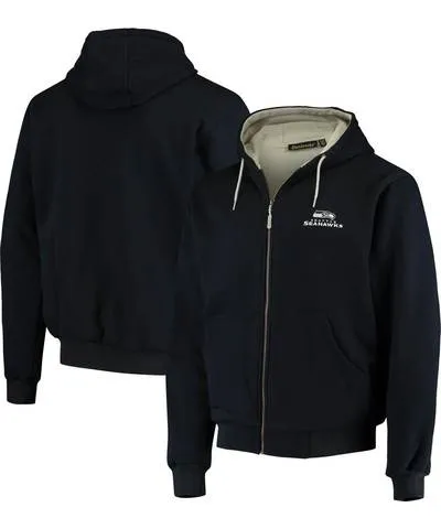 Dunbrooke Men's Dunbrooke Navy Seattle Seahawks Craftsman Thermal-Lined Full-Zip Hoodie