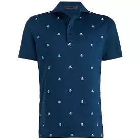 Embroidered Tech Jersey Polo Storm Navy - SS24