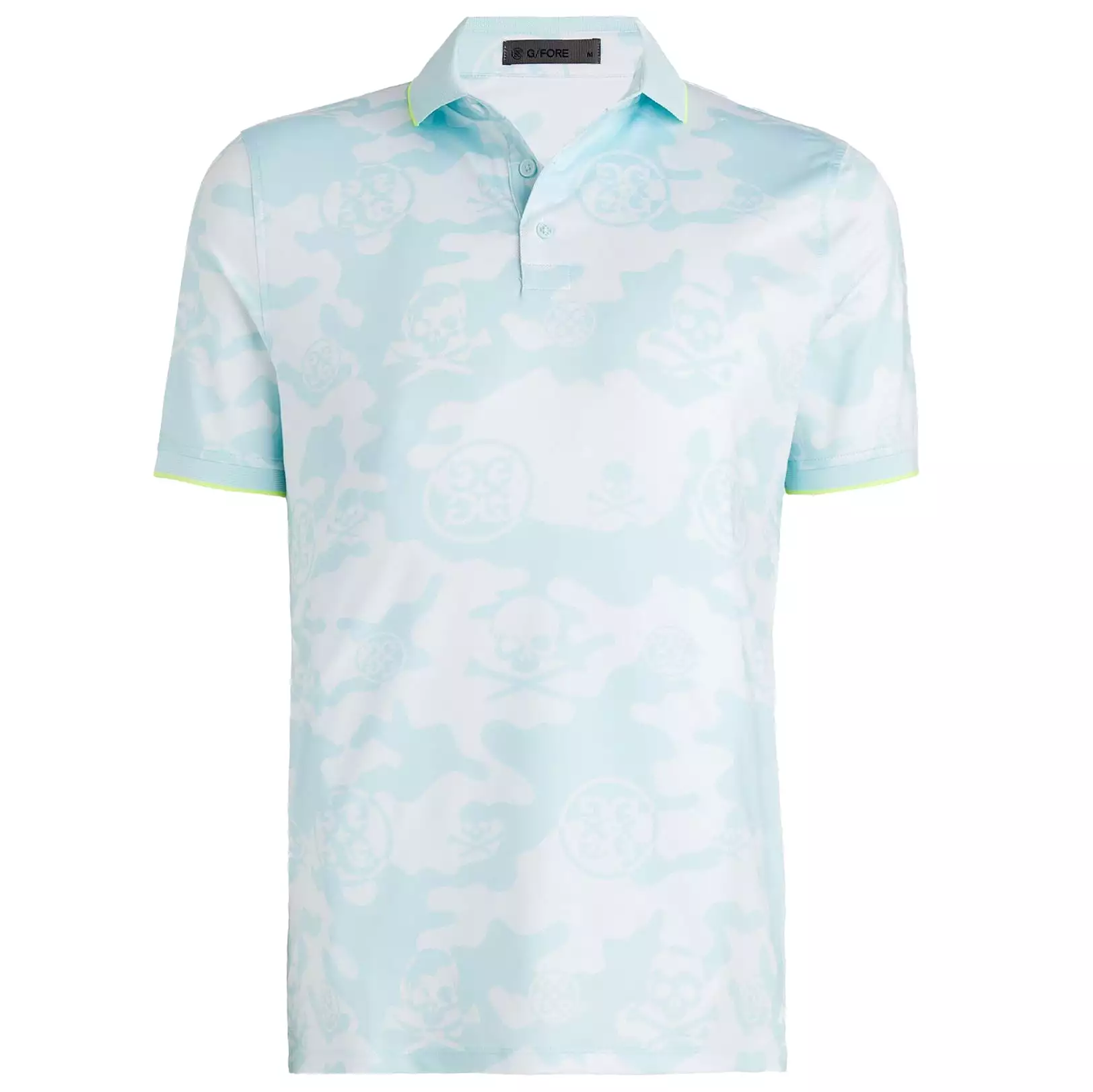 Exploded Camo Tech Jersey Polo Daybreak Blue - SS24