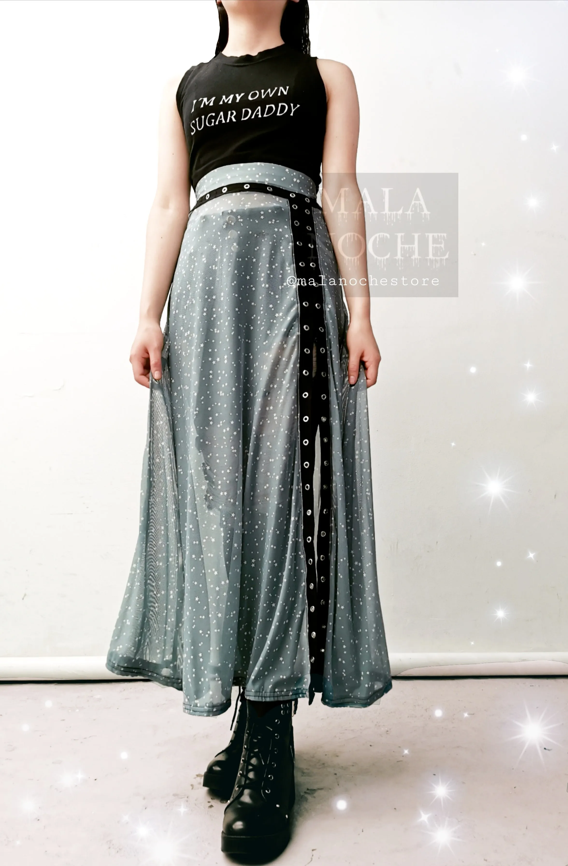 Falda / Skirt Stars Verde Menta