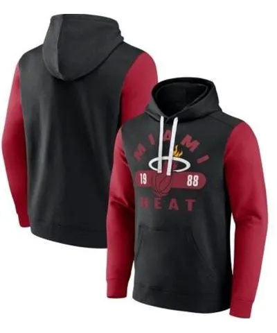 Fanatics Men's NBA Fanatics Miami Heat Attack Colorblock Pullover Hoodie