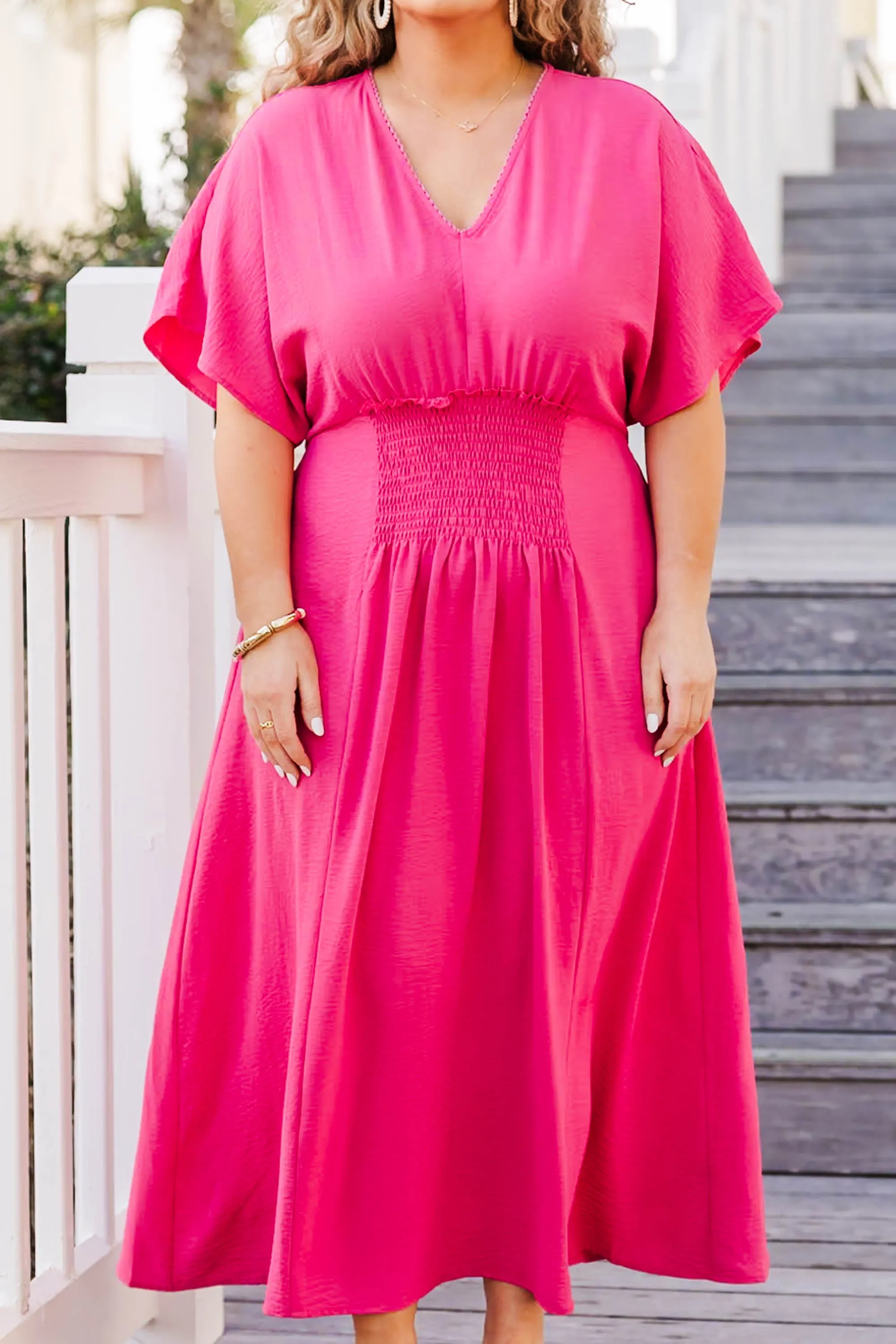 Flowing Through The Wind Maxi Dress, Fuchsia