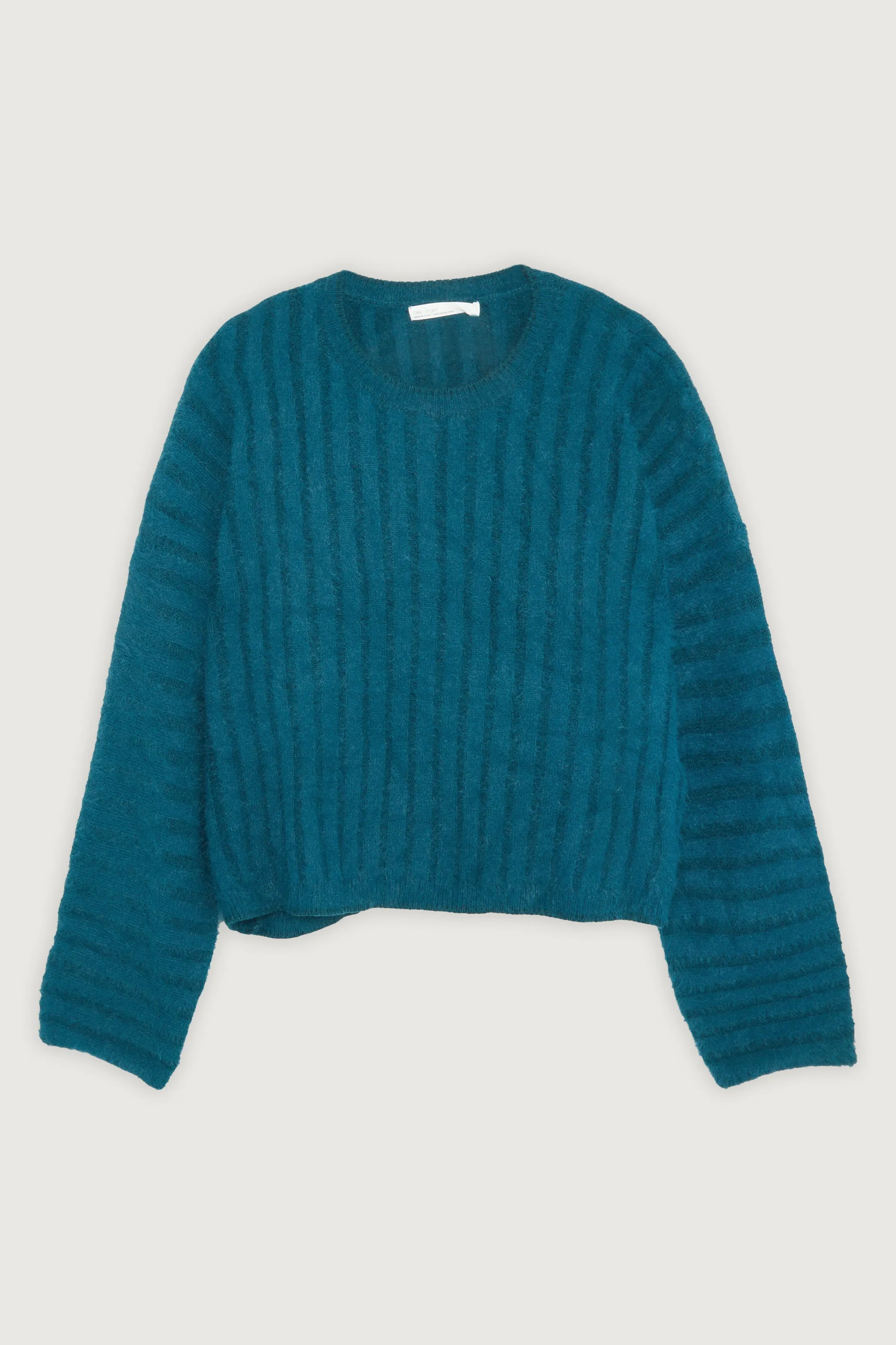 FUZZY RIBBED SWEATER