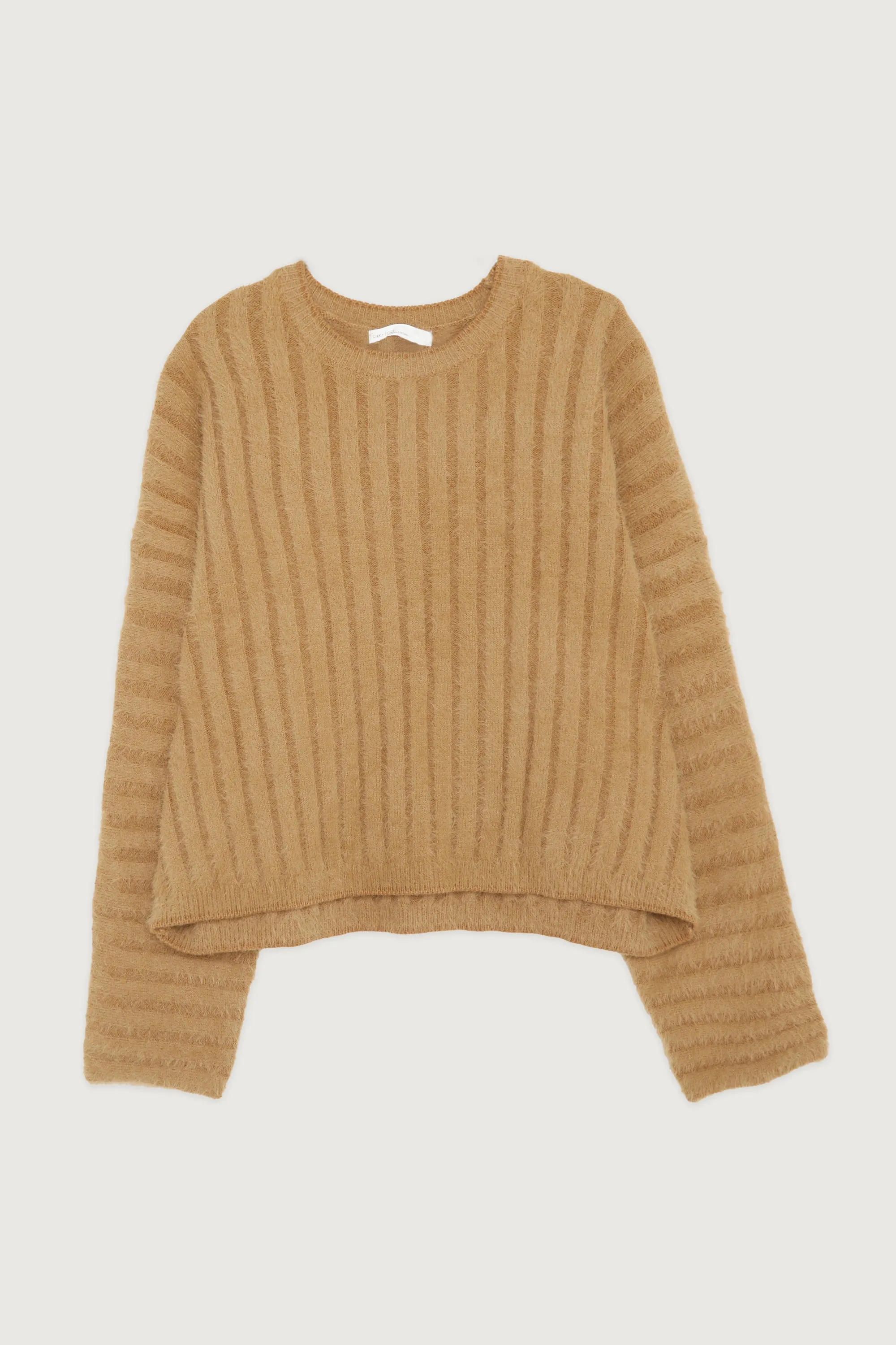 FUZZY RIBBED SWEATER