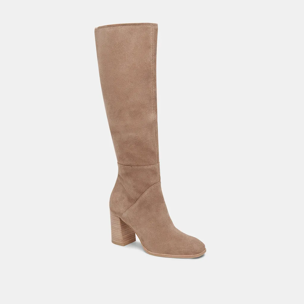 FYNN Boots Truffle Suede | Knee-High Truffle Suede Boots– Dolce Vita 6782727651394