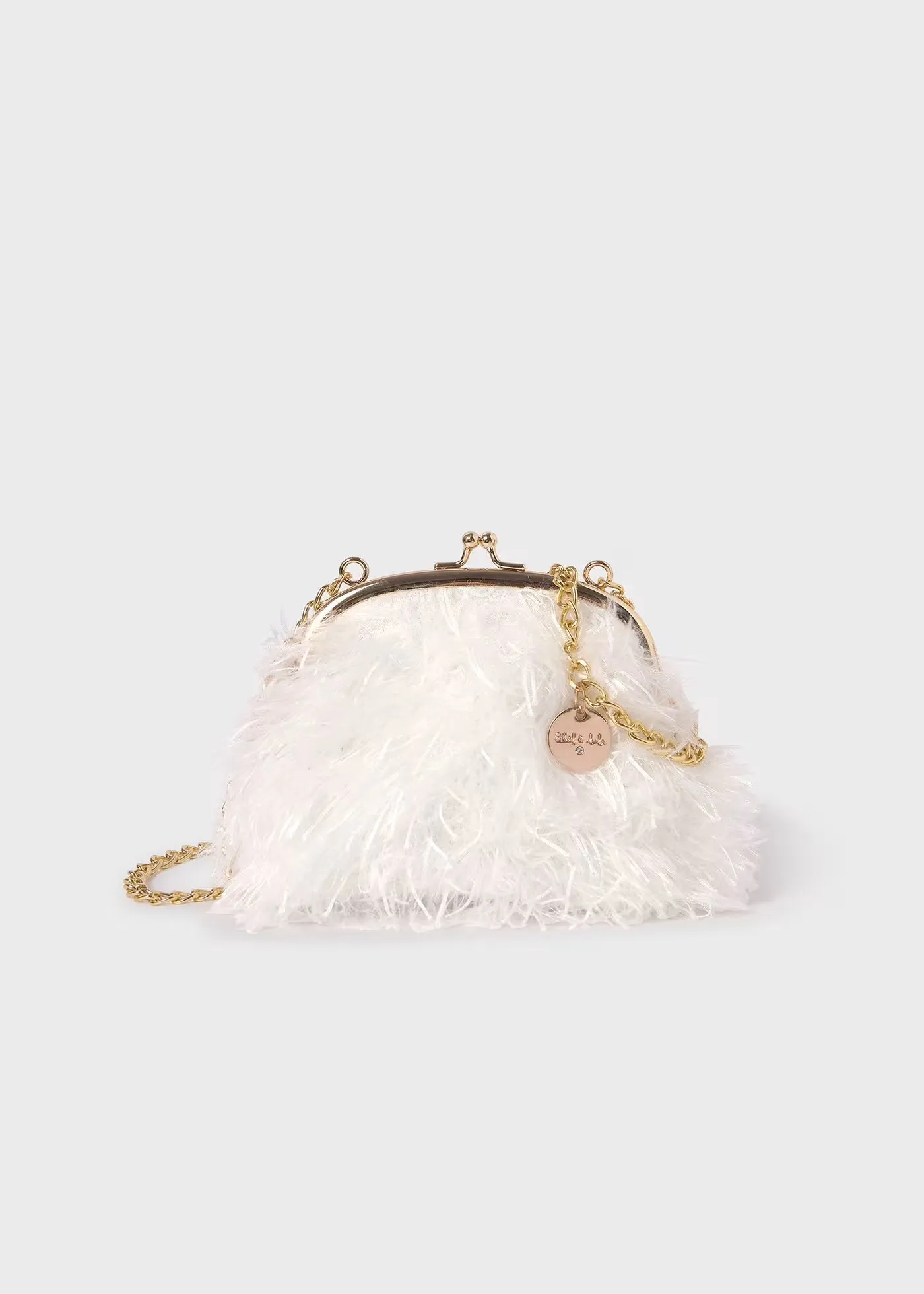 Girl Feather Purse - Cream