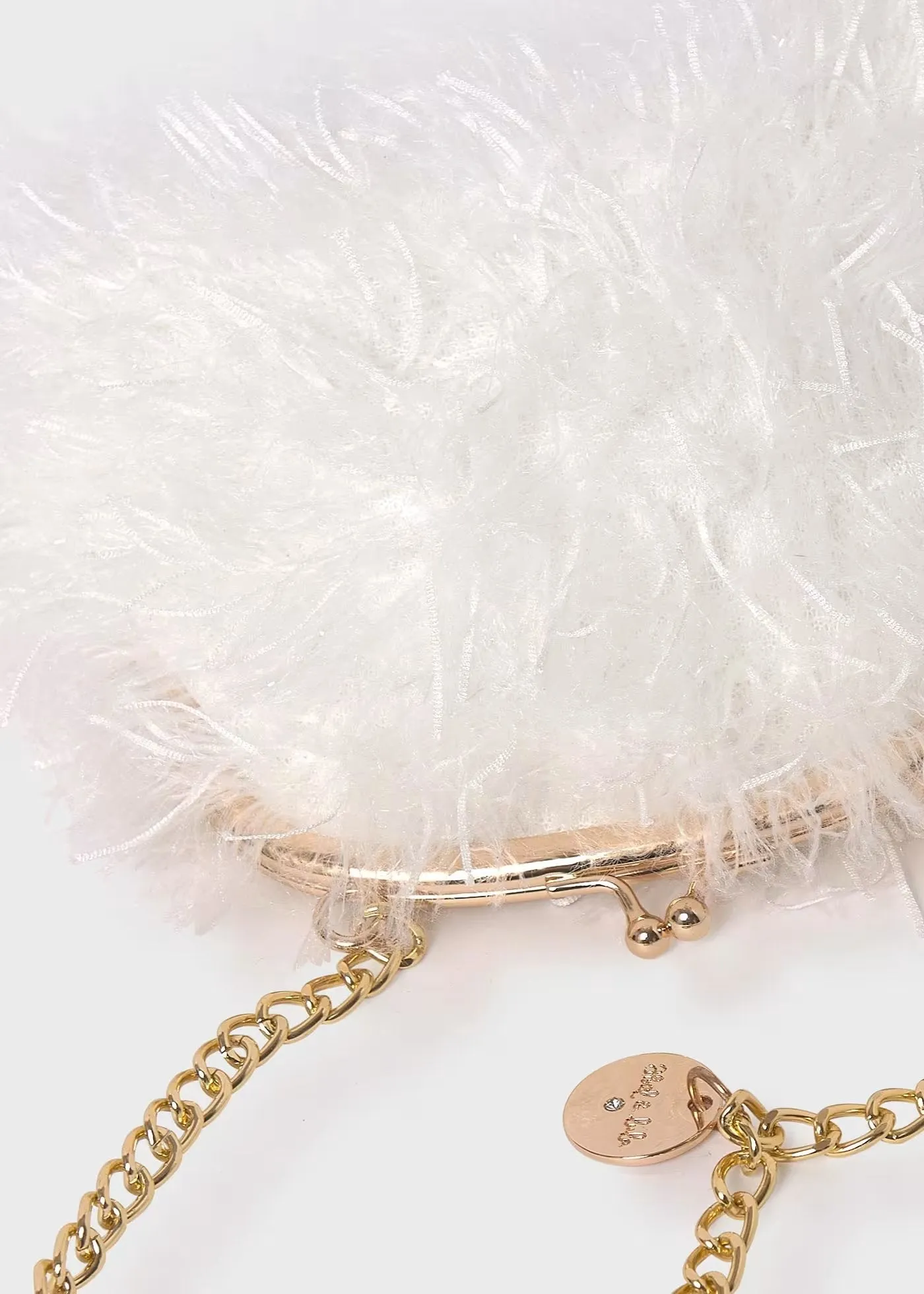 Girl Feather Purse - Cream