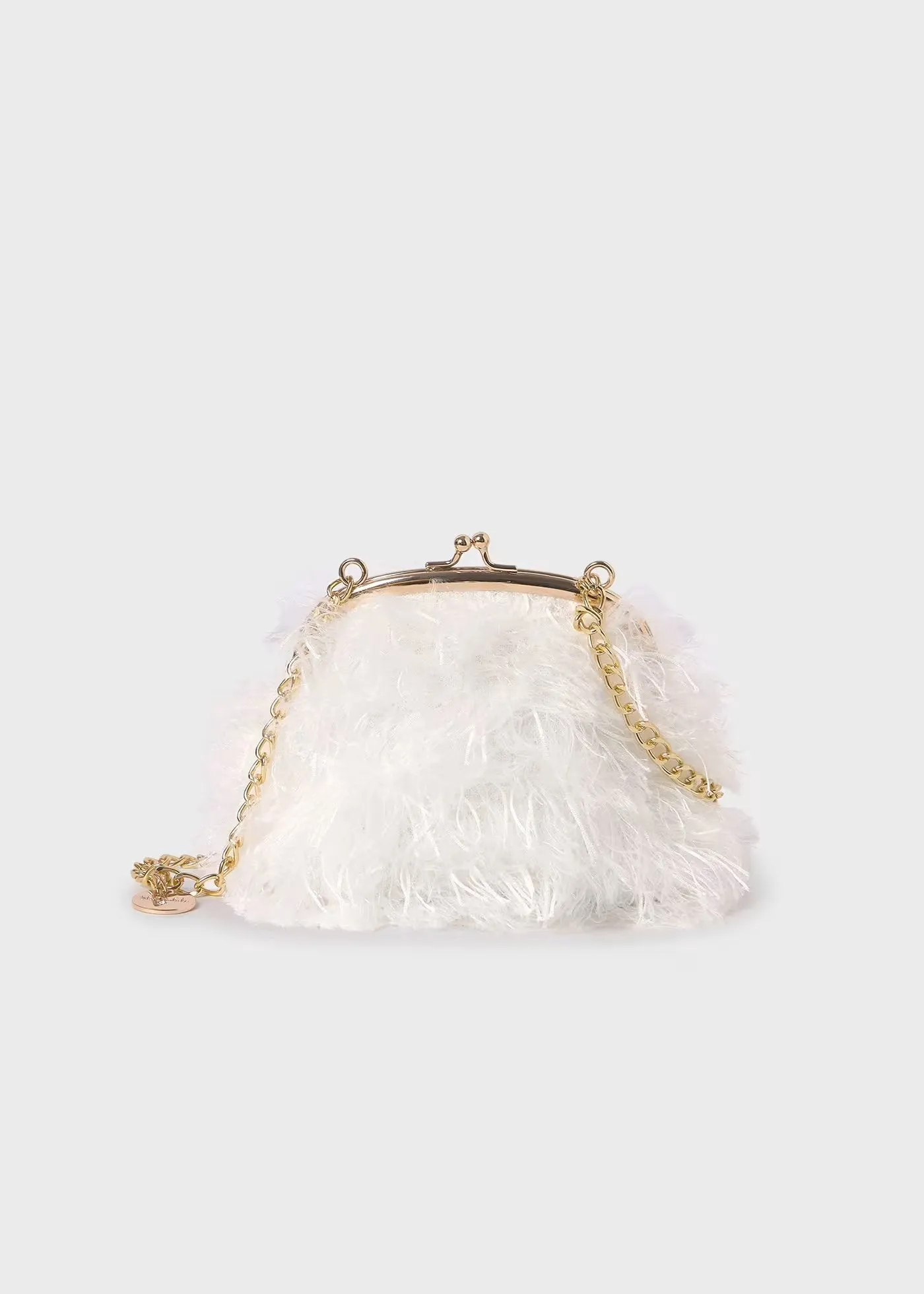 Girl Feather Purse - Cream