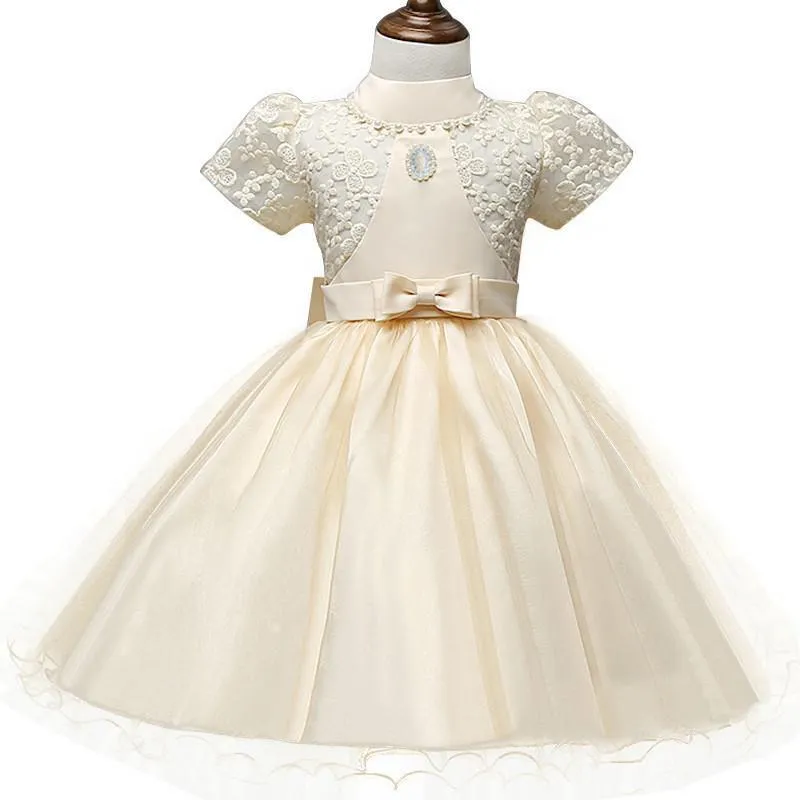 Girls Dresses, Vintage Lace Wedding Dress For Kids 0-8 Yrs