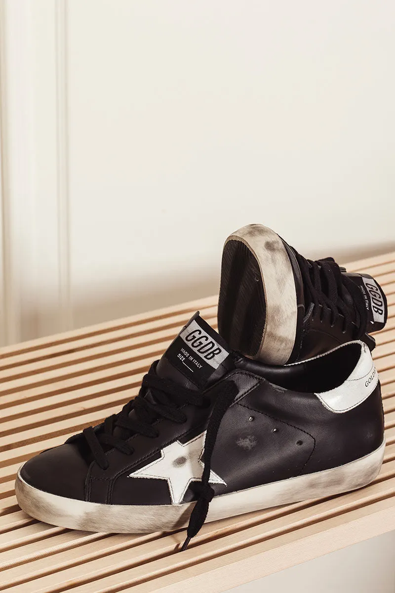 GOLDEN GOOSE Sneakers donna Super-Star stella e talloncino bianco