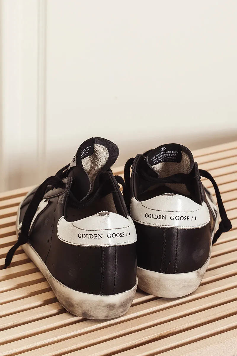 GOLDEN GOOSE Sneakers donna Super-Star stella e talloncino bianco