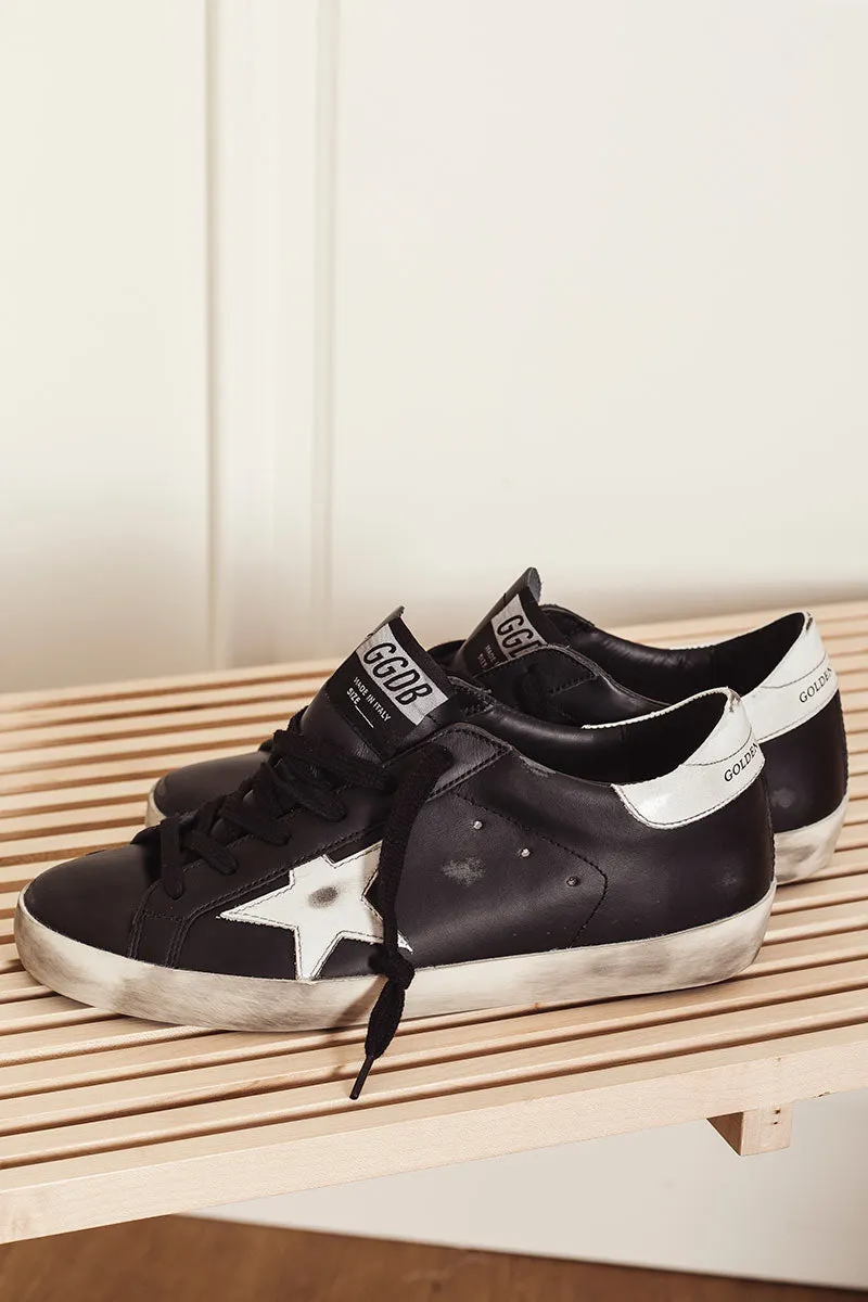 GOLDEN GOOSE Sneakers donna Super-Star stella e talloncino bianco