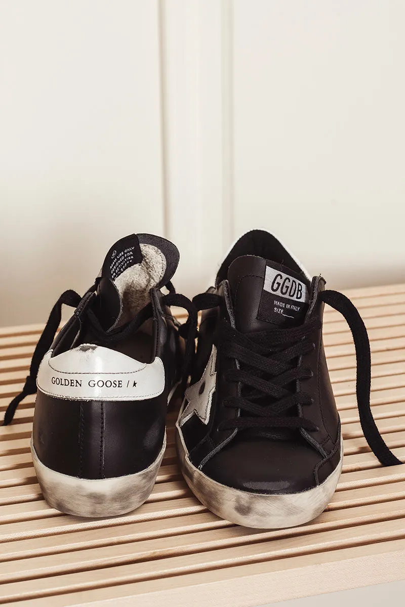 GOLDEN GOOSE Sneakers donna Super-Star stella e talloncino bianco