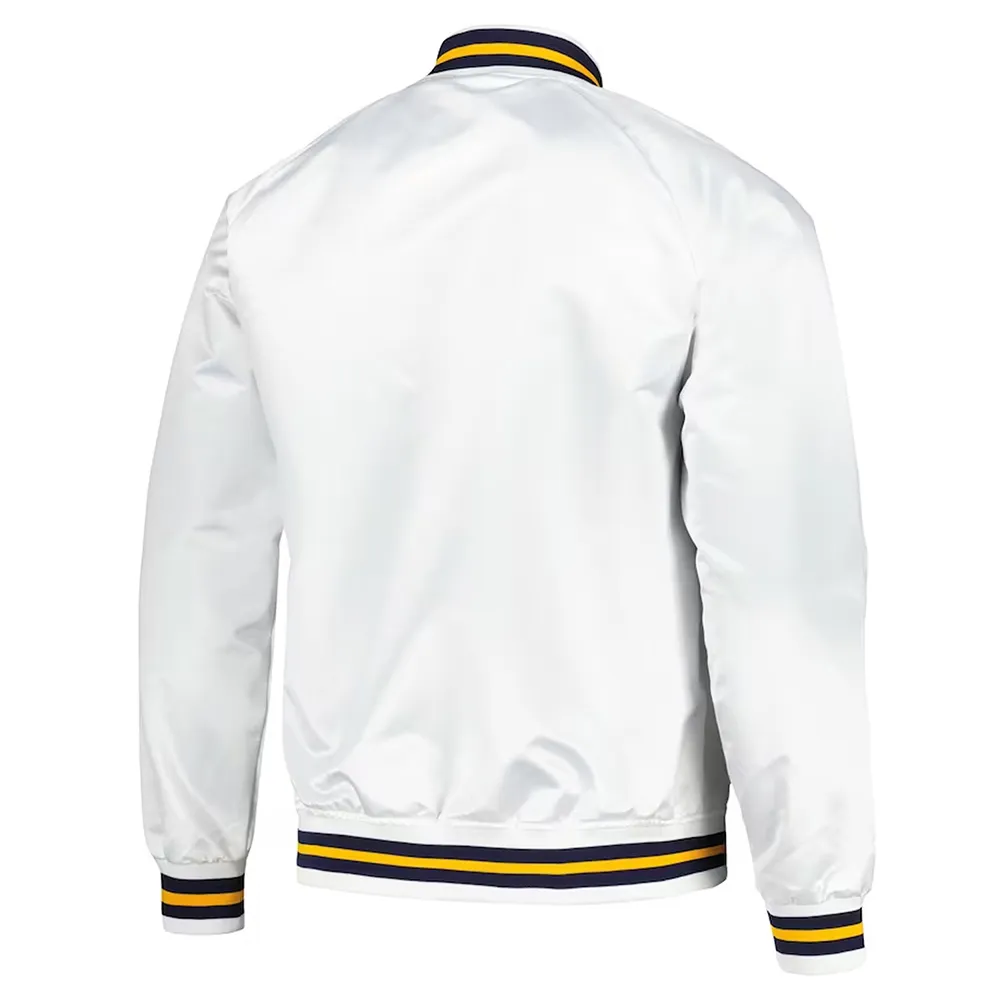 Golden State Warriors Throwback Wordmark White Jacket