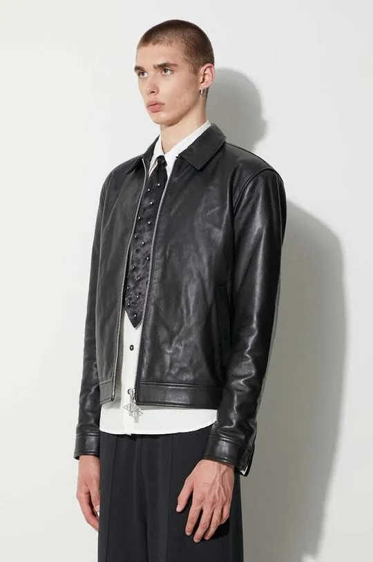 Han Kjøbenhavn leather jacket men's black color