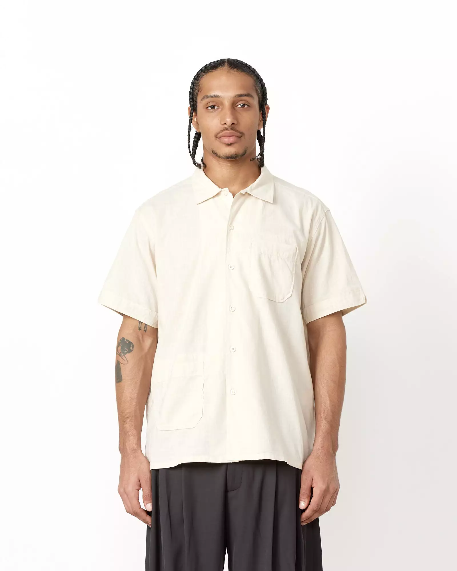 Handkerchief Camp Shirt in Beige