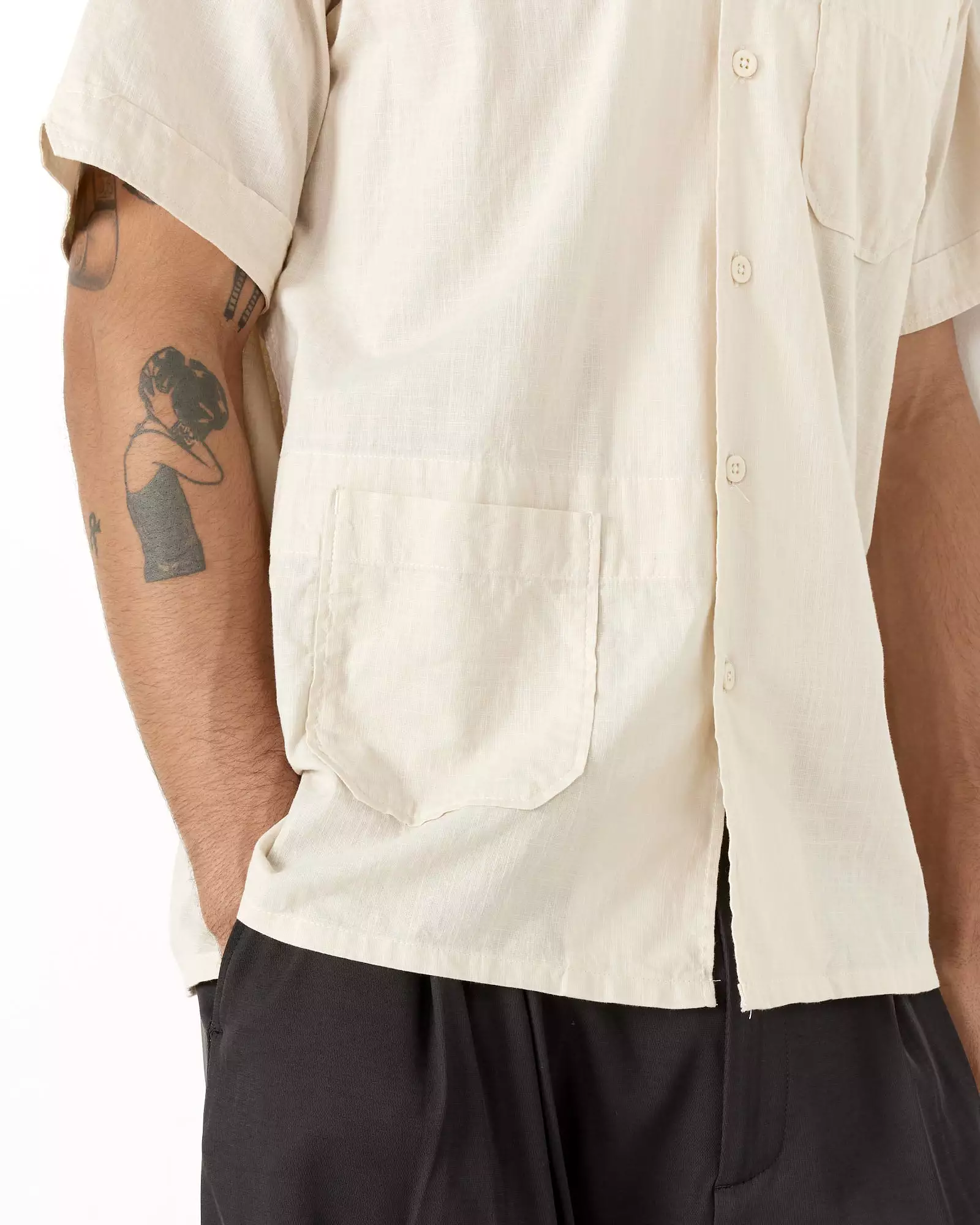 Handkerchief Camp Shirt in Beige