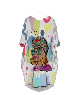 Headwrap Colorful Style All Over Apparel Dress