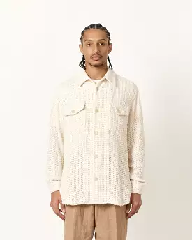 Homespun Summer Mesh Shirt in Off White