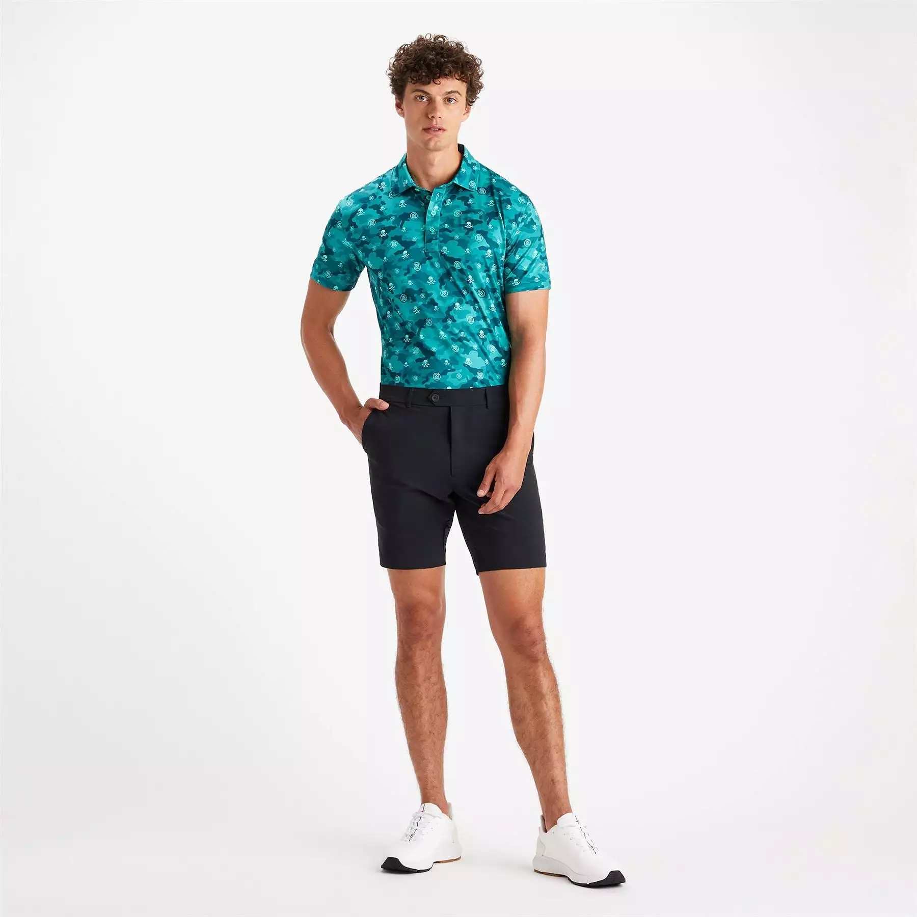 Icon Camo Tech Jersey Slim Fit Polo Lotus - SS23